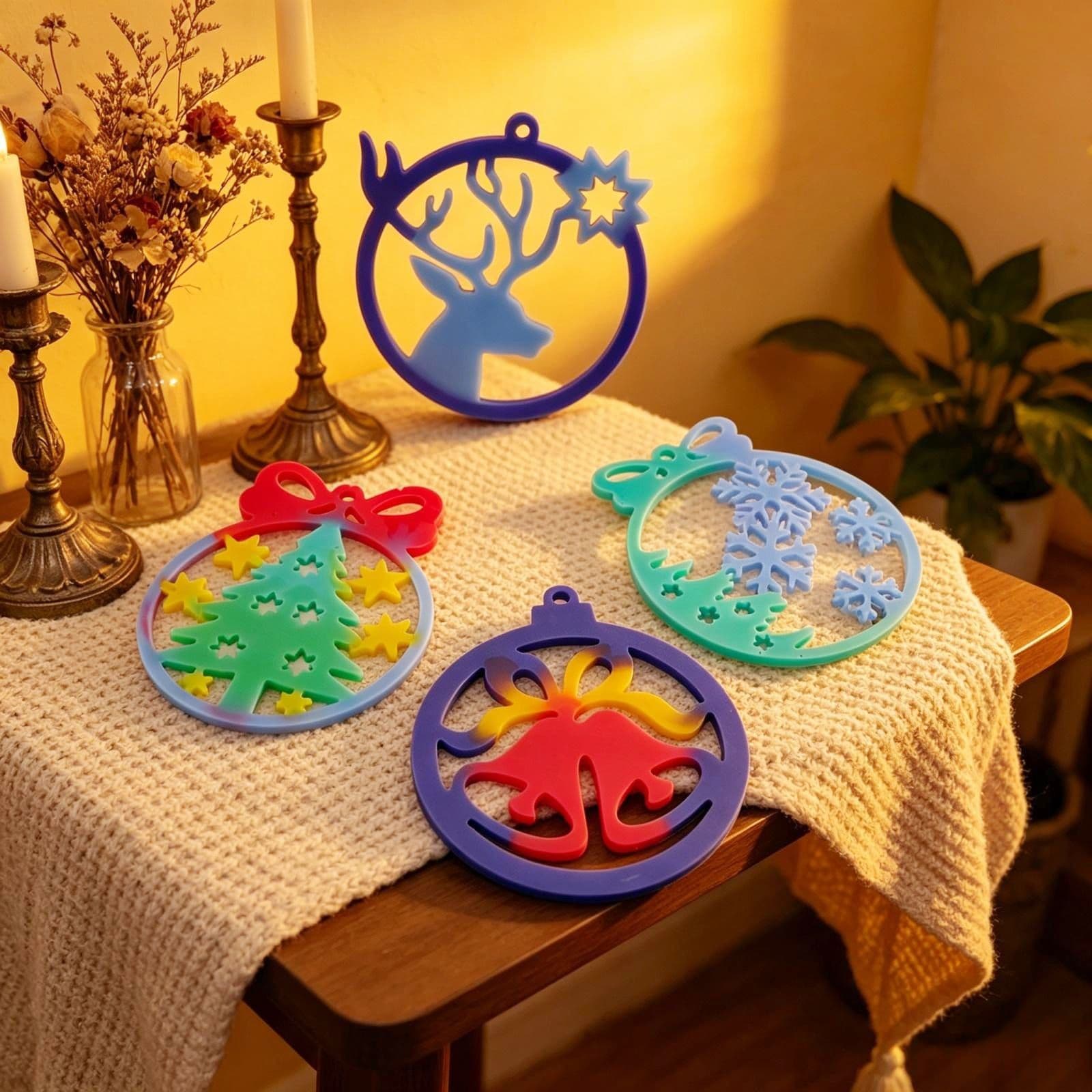 Z0084 Christmas Series Ornament Mold Silicone Mold Decorative DIY Silicone Mold