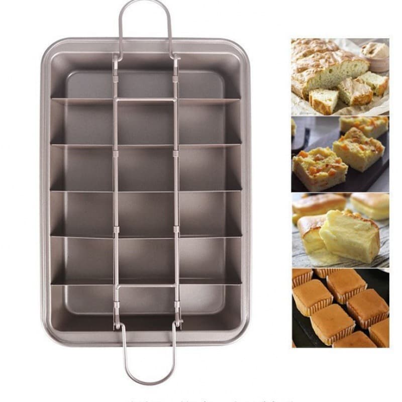 Amazon Explosions Non-stick Baking Pan Cake Mold Square Bread Non-stick Baking Pan Thickened Solid Bottom