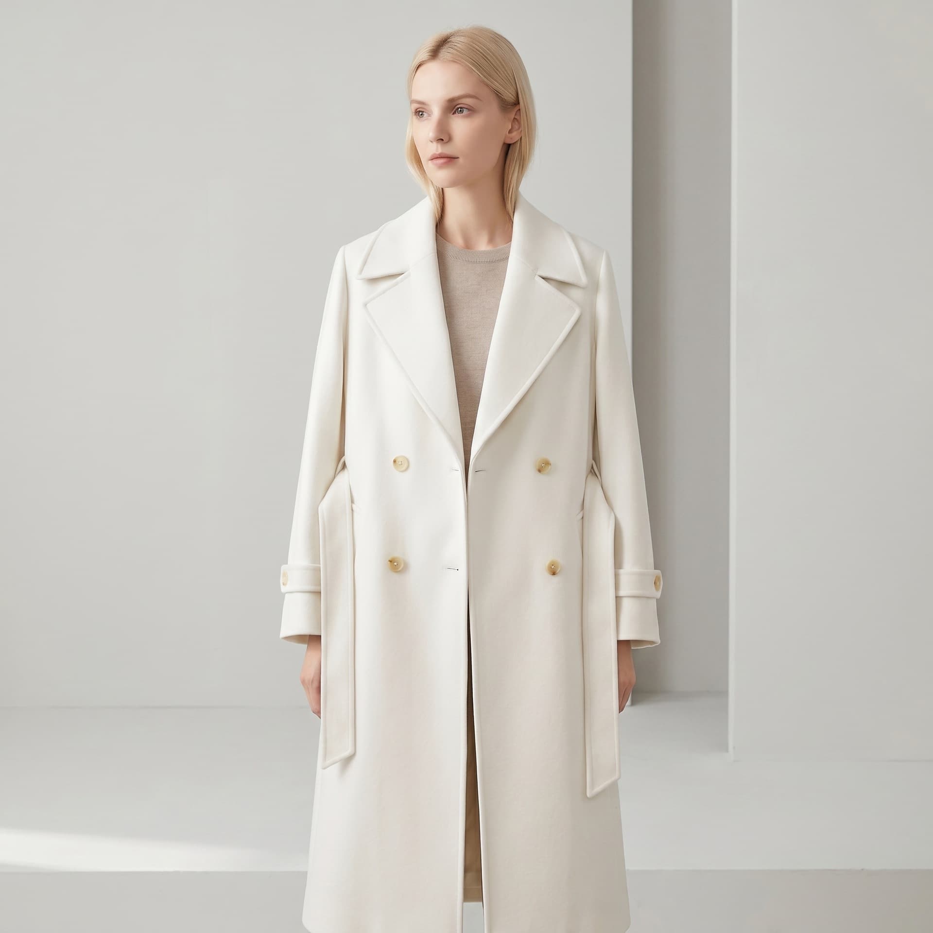2026 new European and American style double-sided woolen coats cross-border customization for European and American high-end double-sided cashmere coats