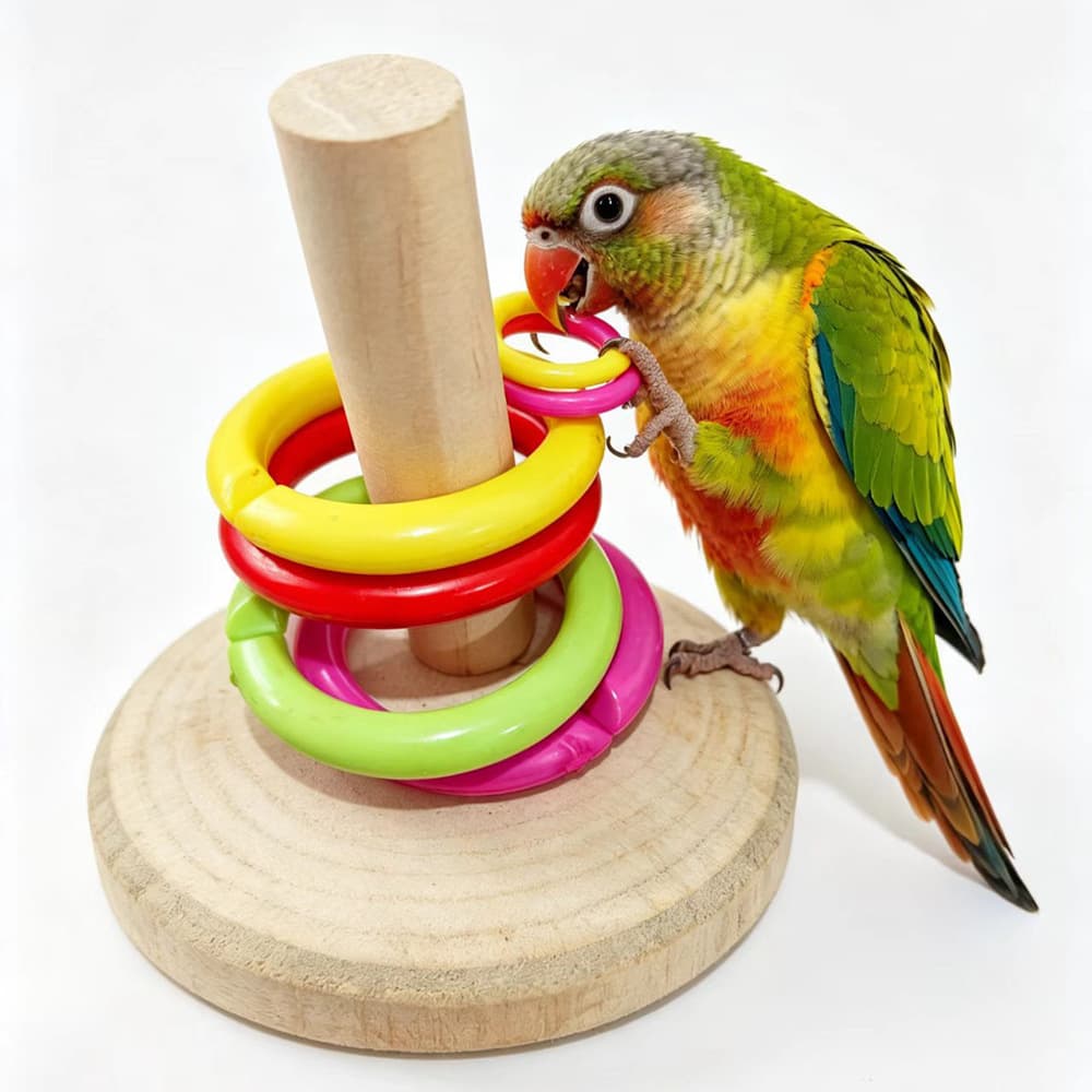 Parrot Intelligence Training Bird Toy Accessories Small Pet Skill Training Toy Ring Toss Toy