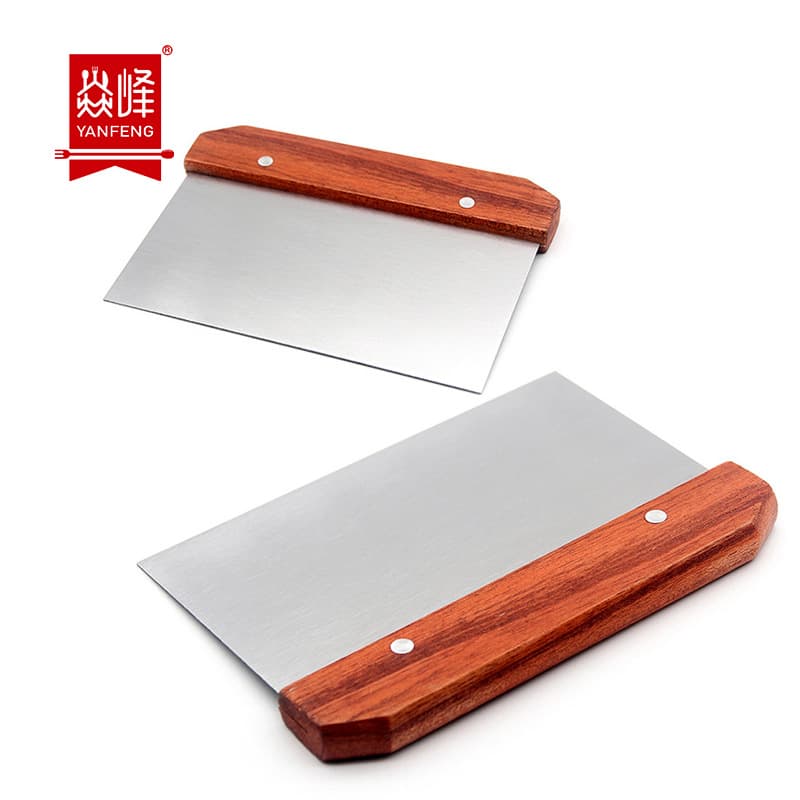 Wooden handle chopping board knife, butter scraper, iron scraper, stainless steel scraper, dough cutter, Ruyi baking tools