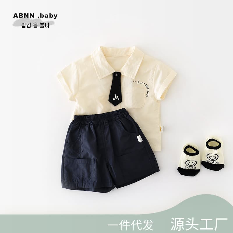 2025 Summer New Children's Tooling Shorts Korean Style Baby Boy Mid Waist Large Pocket Pants 52920