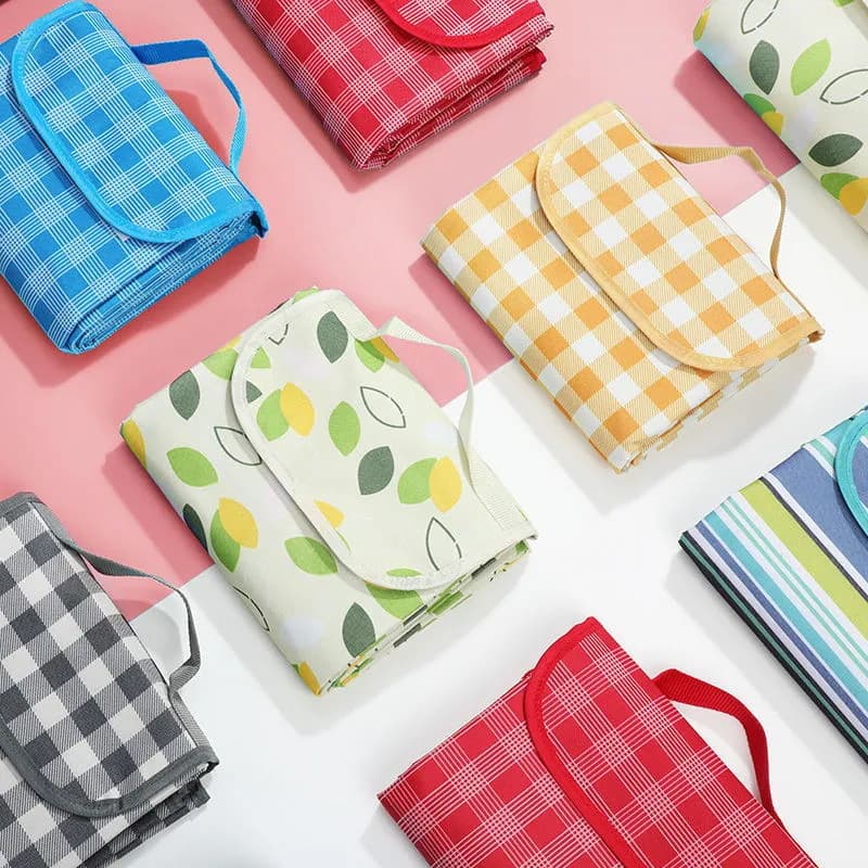 Picnic mat, portable folding waterproof mat, handbag style, outdoor camping seat, beach tent, picnic and barbecue mat