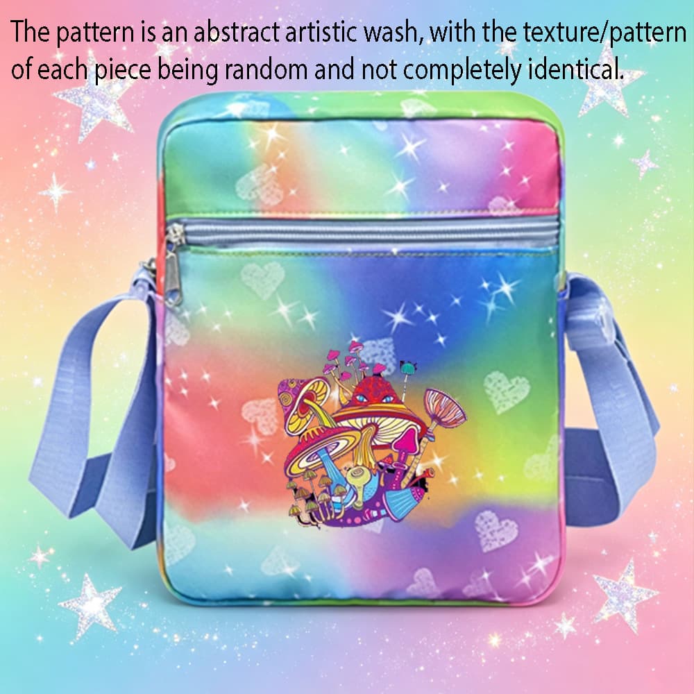 Women's Shoulder Bag Fantasy Mushroom Phone Crossbody Bag, Youth & Middle-Aged Style, Oxford Single Strap Bag, Women's Storage Bag
