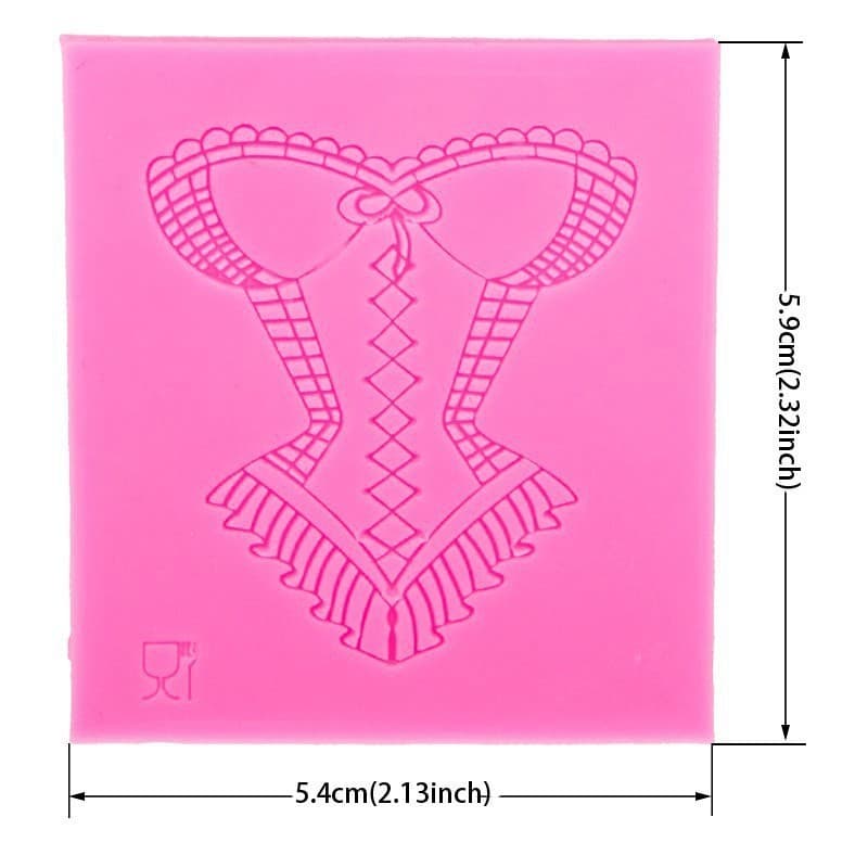 Cake Silicone Baking Mold Liquid 3D Silicone Mold Sexy Corset Lace Trim Handmade Soap Mold