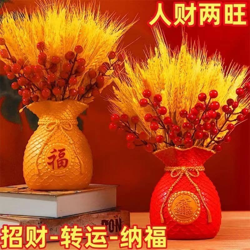 Natural Wheat Ears Living Room Decoration Home Decor Dried Barley Bouquet Artificial Flowers Living Room Ornaments Housewarming Flowers Direct Shipping Cross-Border