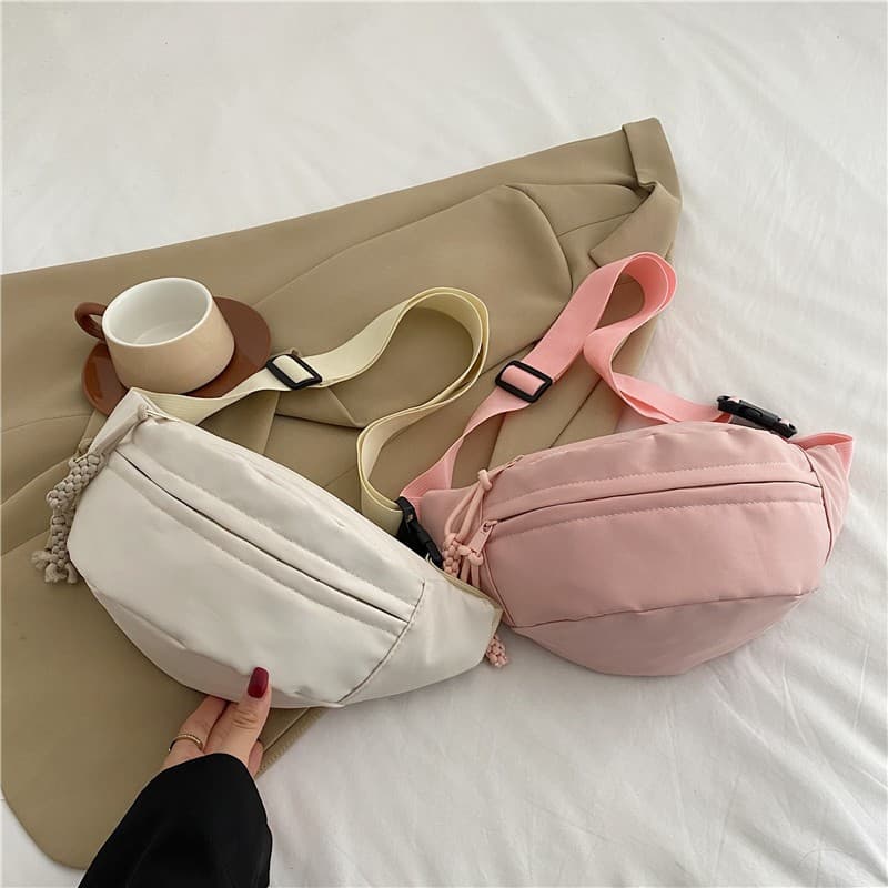 Factory wholesale wheat ear chest bag, 2024 spring new casual small bag, outdoor travel women's chest bag, small crossbody bag.