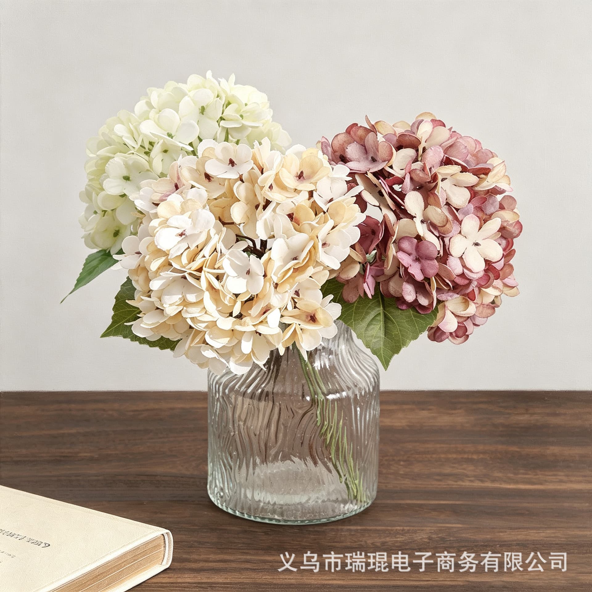 Artificial Short Branch Autumn Hydrangea Home Decoration Flower Arrangement Hotel Soft Decoration Table Flower Cross-border Hot Selling Fake Flower