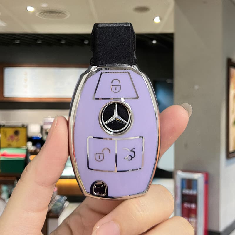 Mercedes Key Case for New A-Class C-Class E-Class A200L C260L E300L Shell GLC300/GLE/GLA Female Clip