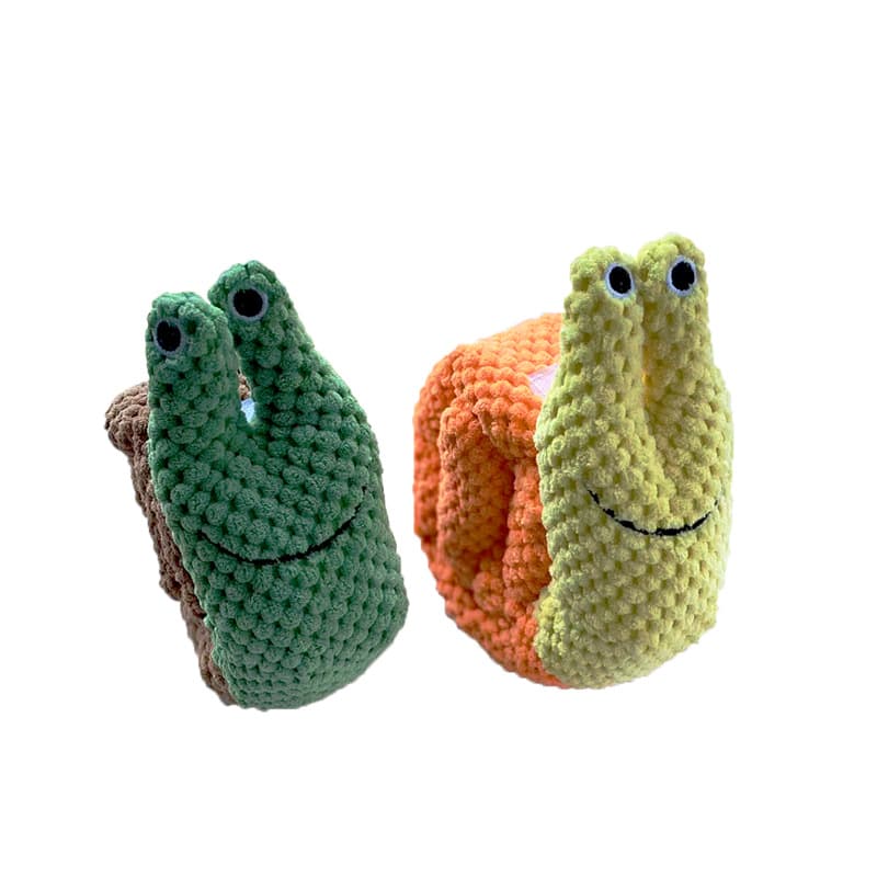 Pet Toy Durable Plush Snail for Small Medium Large Dogs, Squeaky Snuffle Treat Dispensing Toy for Golden Retriever