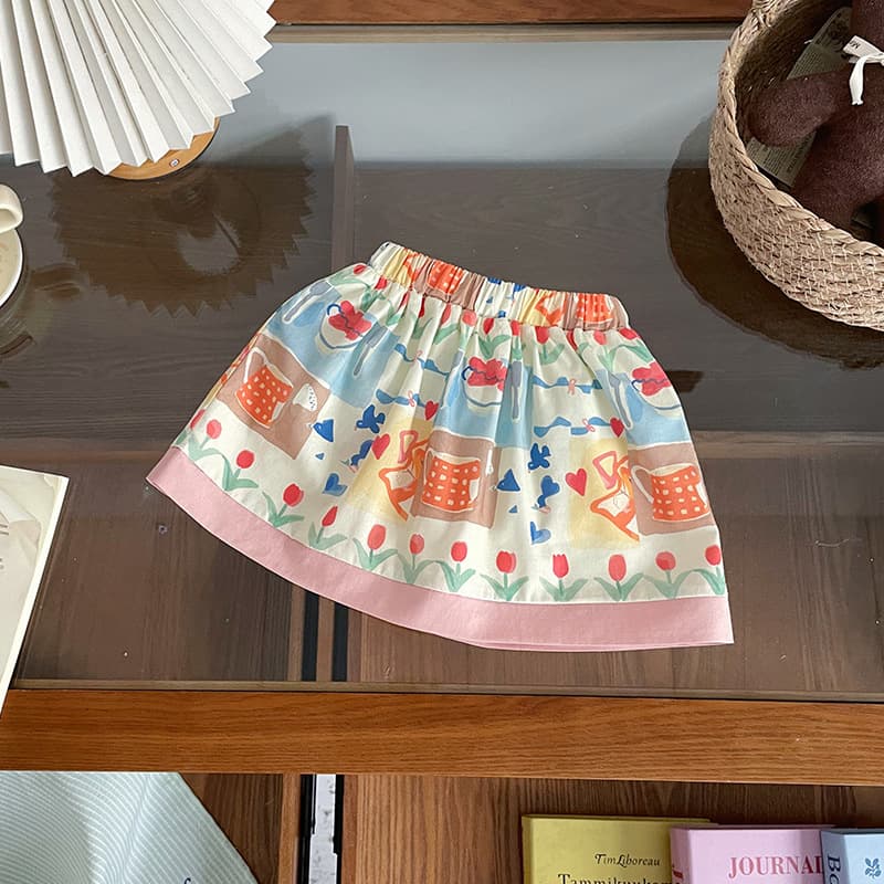 [In Stock] XQ262672 Girls' Skirt Set 2026 Summer New Fashionable Sleeveless Vest Two-Piece Set
