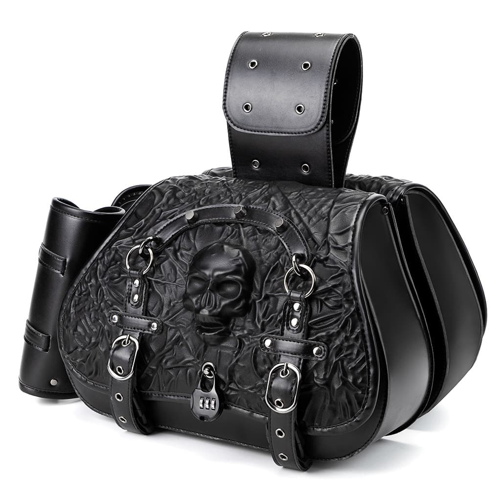 European and American Punk Harley Motorcycle Modified Side Bag Heavy-Duty Anti-Theft Cruiser Equipment Saddlebag