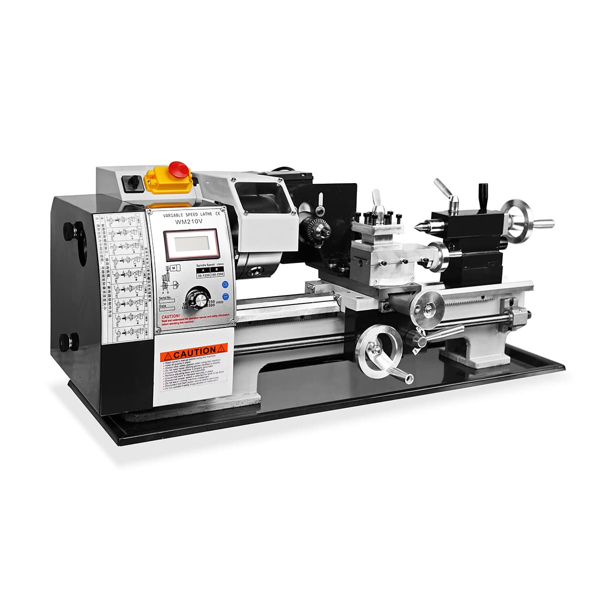 Direct Sale WM210V Mini Lathe Multi-Function Household Woodworking Bead Machine Stainless Steel Machining Lathe Mechanical Hardware