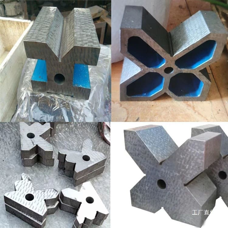 Cast Iron Single-Open V-Shaped Frame, Three- or Four-Open V-Shaped Iron for Marking, V-Shaped Block for Measurement, V-Shaped Frame, V-Shaped Base, I-Beam Yue Ming