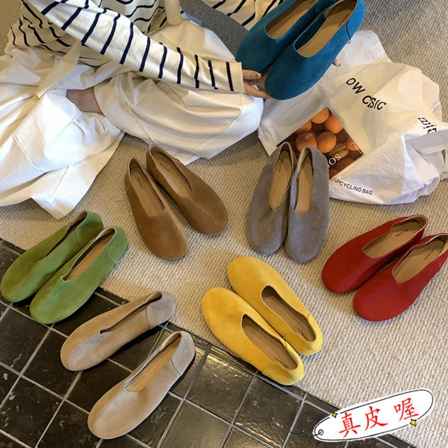 Flat Shallow Mouth Single Shoes Women New Summer Birkenstock Mary Jane Shoes Evening Shoes Slip-on Bean Shoes Clog Shoes