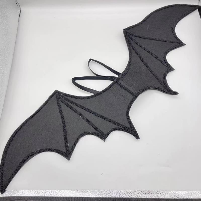 Cross-border Halloween Bat Wings Demon Handmade Lace Large Bat Strapped Wings Festival Performance Costume