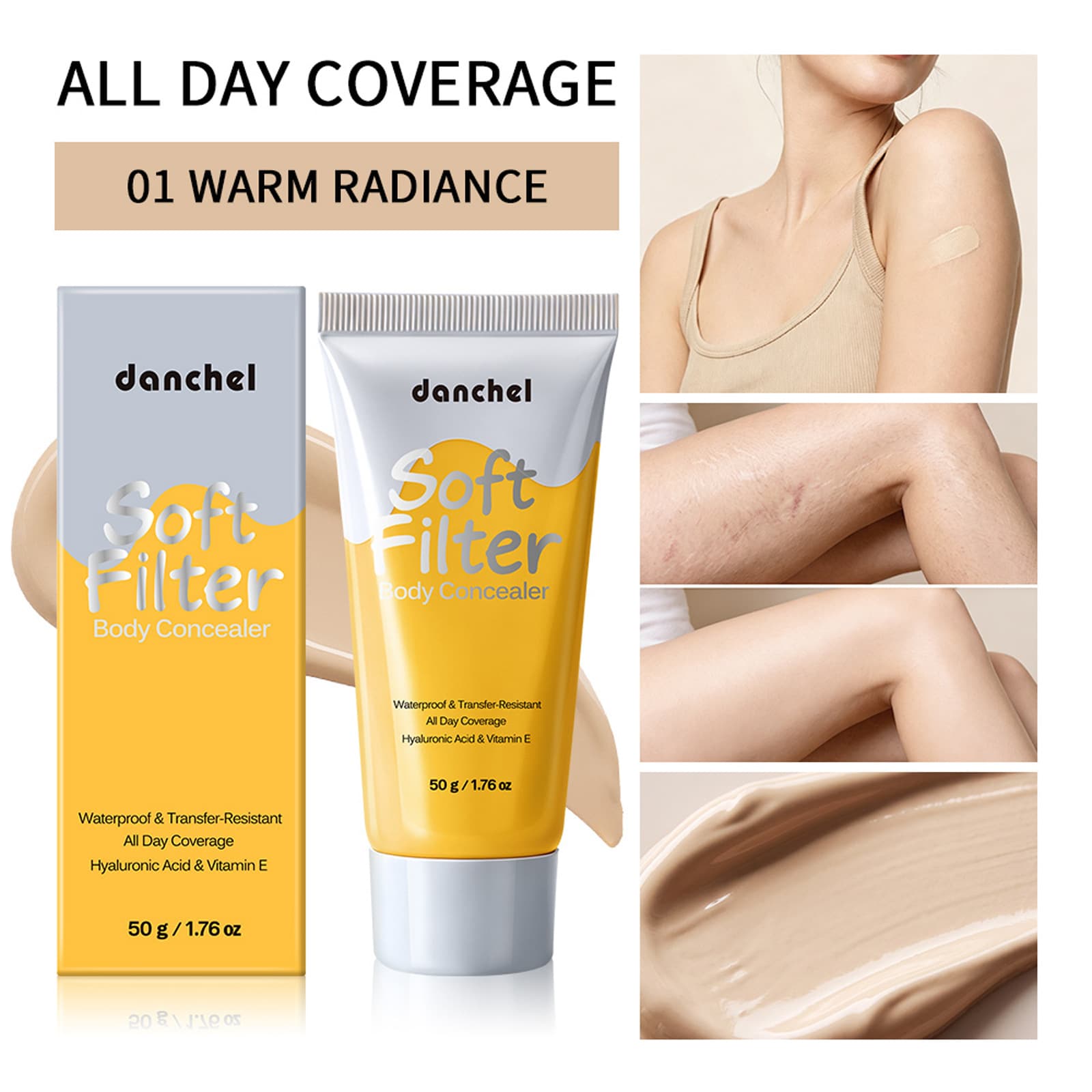 Cross-border Danchel Skin Filter Body Concealer Leg Vein Concealer Correcting Skin Tone Amazon Wholesale