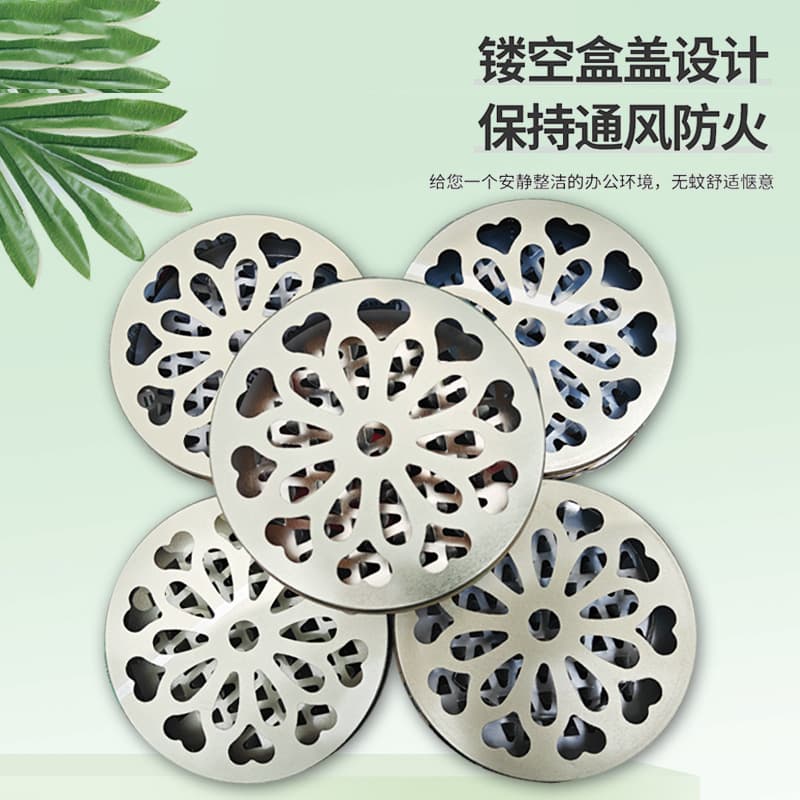 Deepened Handle Mosquito Coil Holder with Lid and Ash Tray, Mosquito Coil Stand for Outdoor Use, Windproof