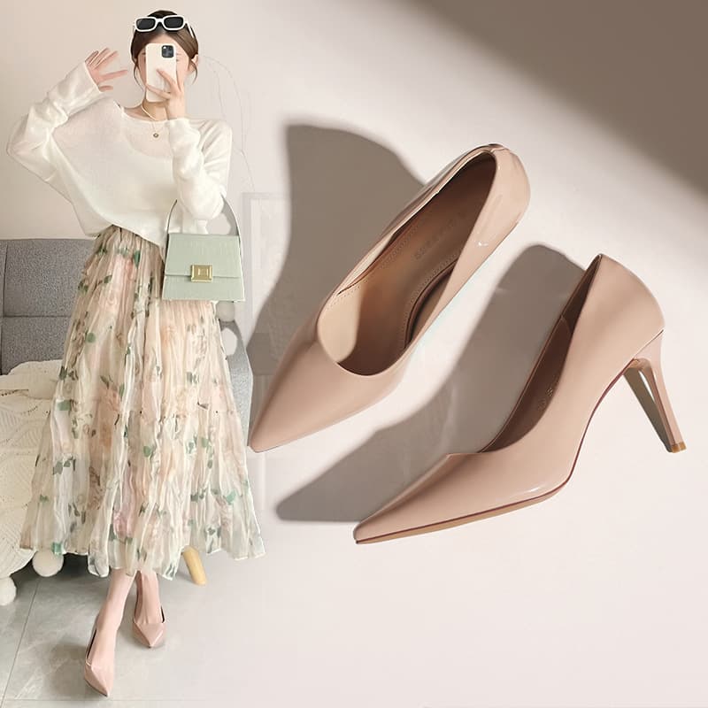 ZHR Zeze Thin High Heel Shoes Women 2025 New Premium Pointed Toe Shallow Mouth Single Shoes Sexy Elegant Women's Shoes Durable