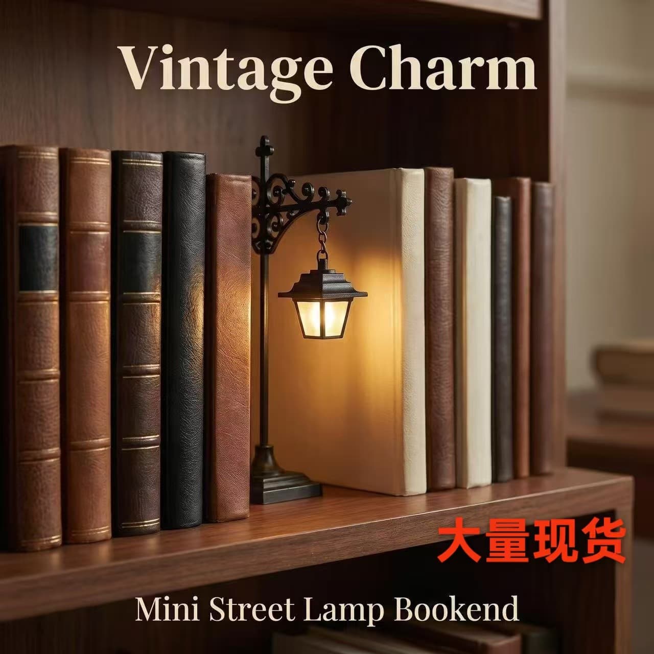 New Arrival Bookshelf Lighting Metal Library Bookshelf Light Lantern for Cross-border Independent Sites