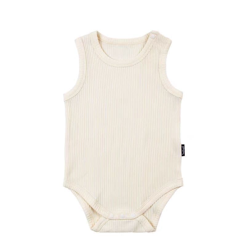 Amazon New Baby Romper, Versatile Ribbed Summer Vest Bodysuit, Ins Baby Romper Crawling Suit