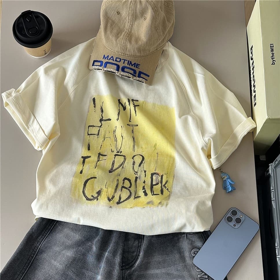 2026 Summer Children's Short-Sleeve Korean Style Boys' Loose Short-Sleeve T-Shirt Girls' Trendy Summer Tops for Older Children