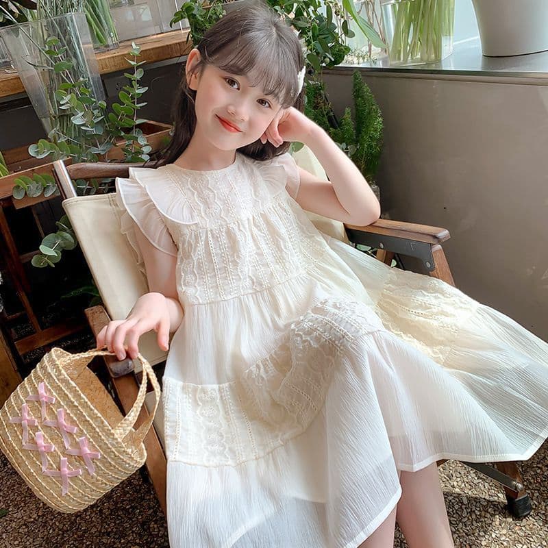 Girls Dress Summer 2025 New Children's Princess Dress Sleeveless Girls High-end Western Style Dress Fairy
