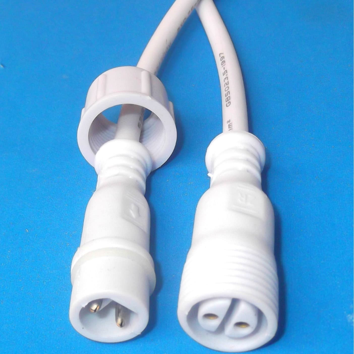 2-Core 1.5mm² Pure Copper Plug Sheathed Wire, LED Waterproof Connector, Power Plug for Mechanical and Electrical Connections