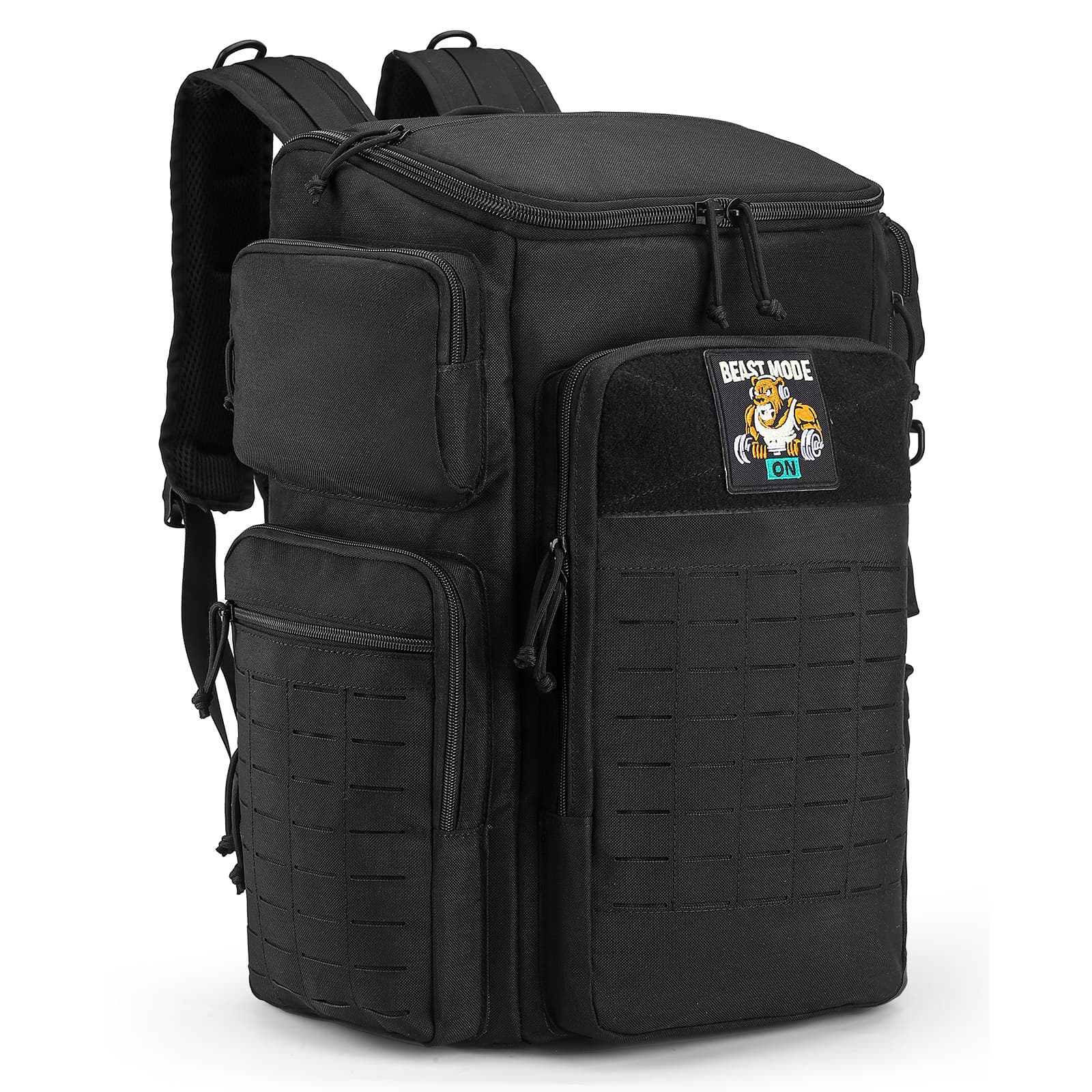 New outdoor tactical camouflage backpack 50L cross-border multifunctional black backpack waterproof outdoor mountaineering bag