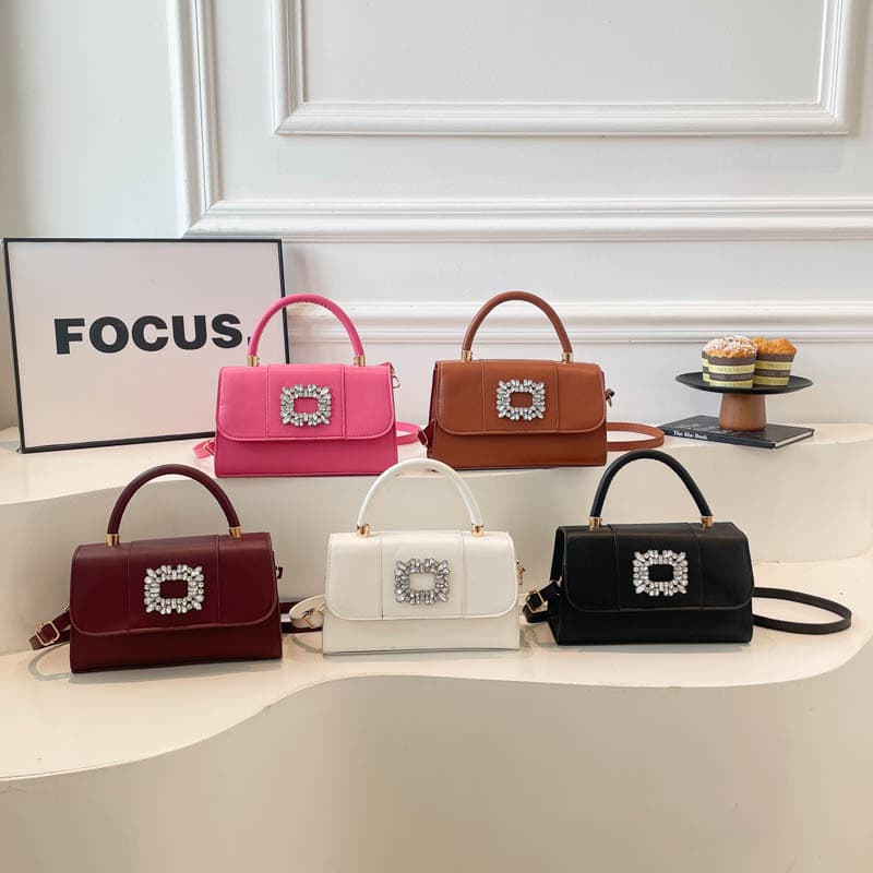 Korean-style luxury handbag, simple and fashionable women's tote bag 2026 new casual commuting chain crossbody single-shoulder small square bag