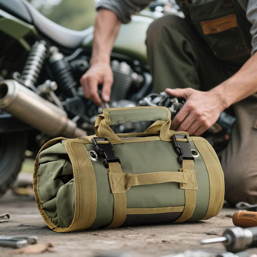 Cross-border Hardware Tool Storage Bag, Roll-up Portable Electrician Bag, Car Hanging Storage Bag, Vehicle Tool Kit