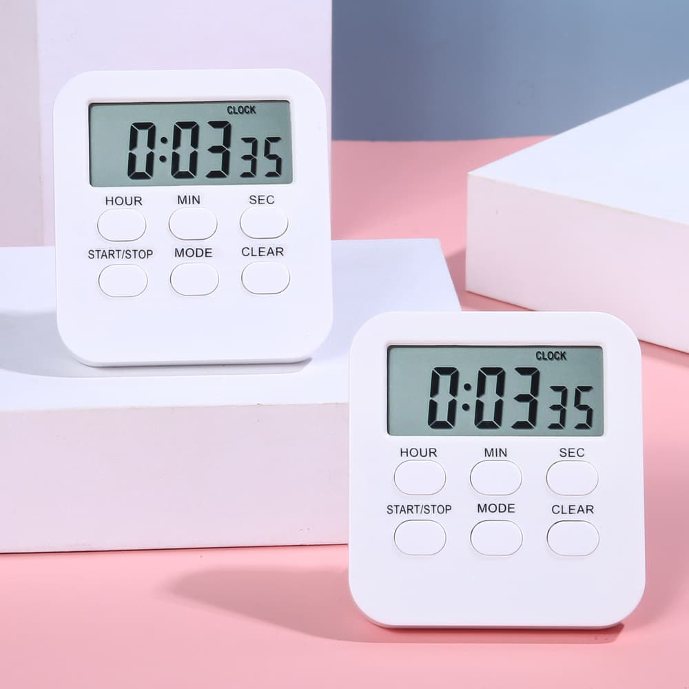Kitchen Baking Countdown Timer Multifunctional Export Clock Timer with 24-Hour Alarm and Time Management