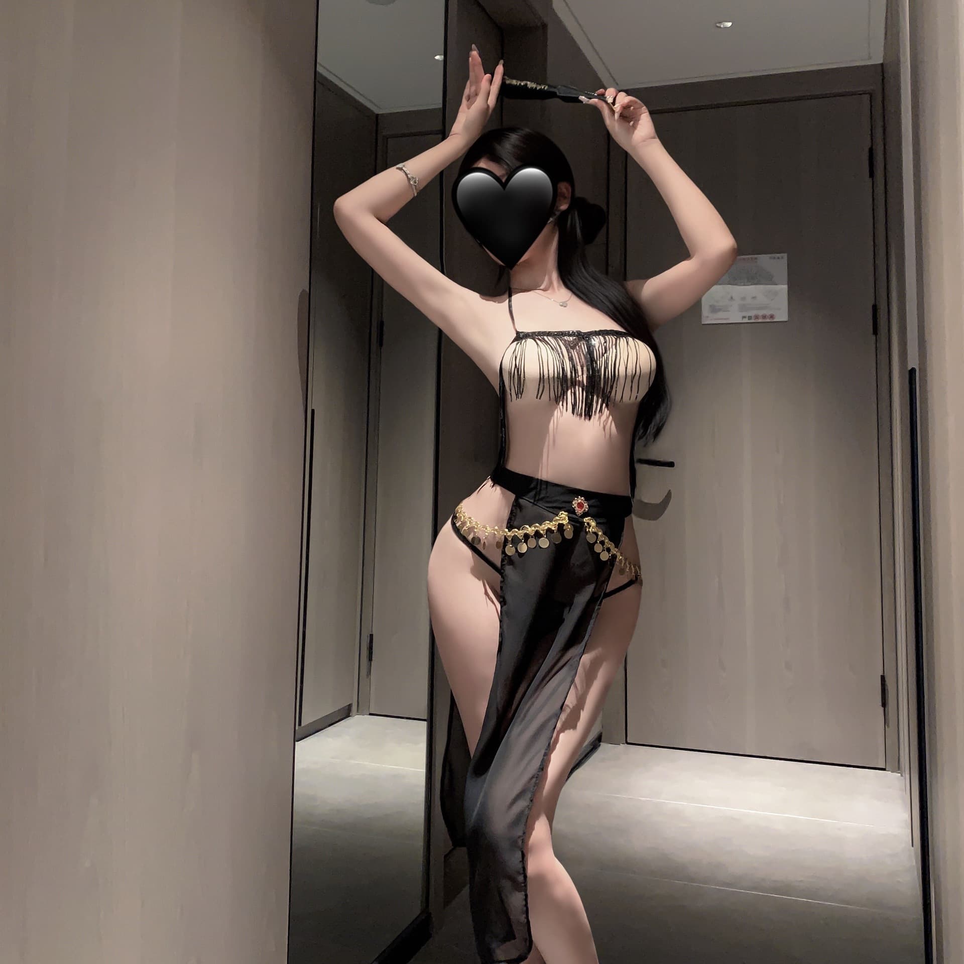 Sexy lingerie, sexy queen, ancient style Egyptian cat girl, no need to take off temptation uniform, exotic dancer tassel suit