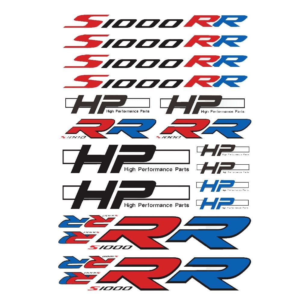For BMW S1000RR HP Reflective Sticker Creative DIY Modification Decal Helmet Sticker