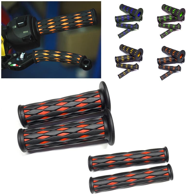 Motorcycle Scooter Electric Bike Modification Accessories Handlebar Grip Set Soft Rubber 4-Piece Kit