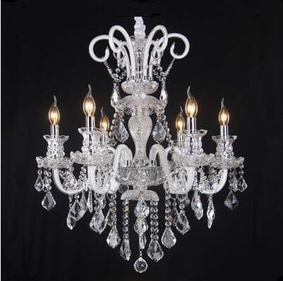 European-style crystal chandelier living room light, minimalist and elegant dining room bedroom chandelier, luxury duplex villa candle light