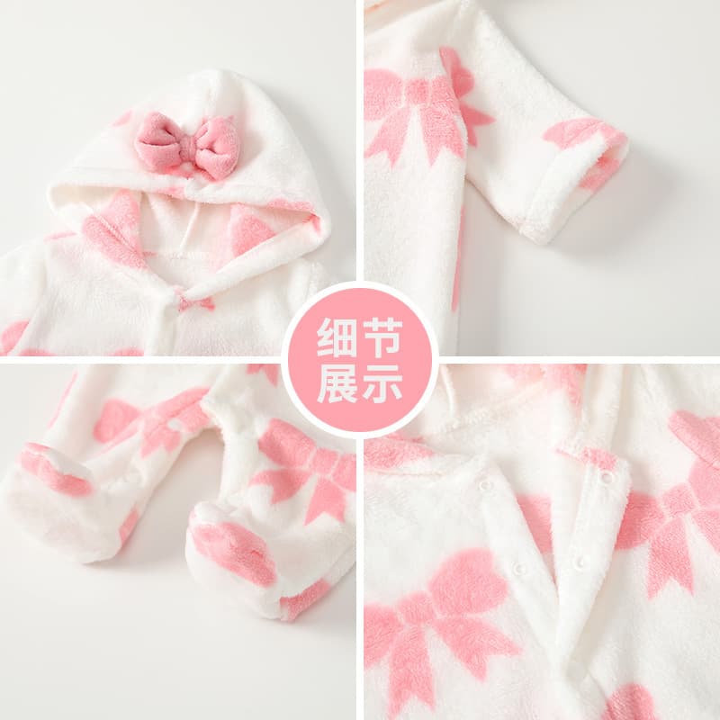 Newborn Baby Clothes Autumn Winter Flannel Romper Girls Cute Warm Jumpsuit Newborn Outdoor Crawling Suit