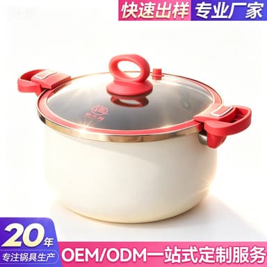New titanium micro-pressure cooker home kitchen double-ear stew pot multi-functional stew pot non-stick pot wholesale