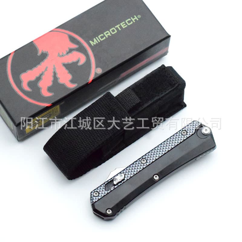 Exclusive Cross-Border Supply OTF Microtech Snake God Outdoor Camping Multi-Purpose Alloy Pocket Knife Folding Knife Handle