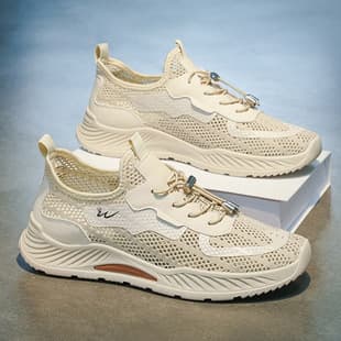 Men's Summer Breathable Thin Hiking Creek Shoes Slip-on Sports Casual Mesh Sandals Hole Single Mesh Shoes