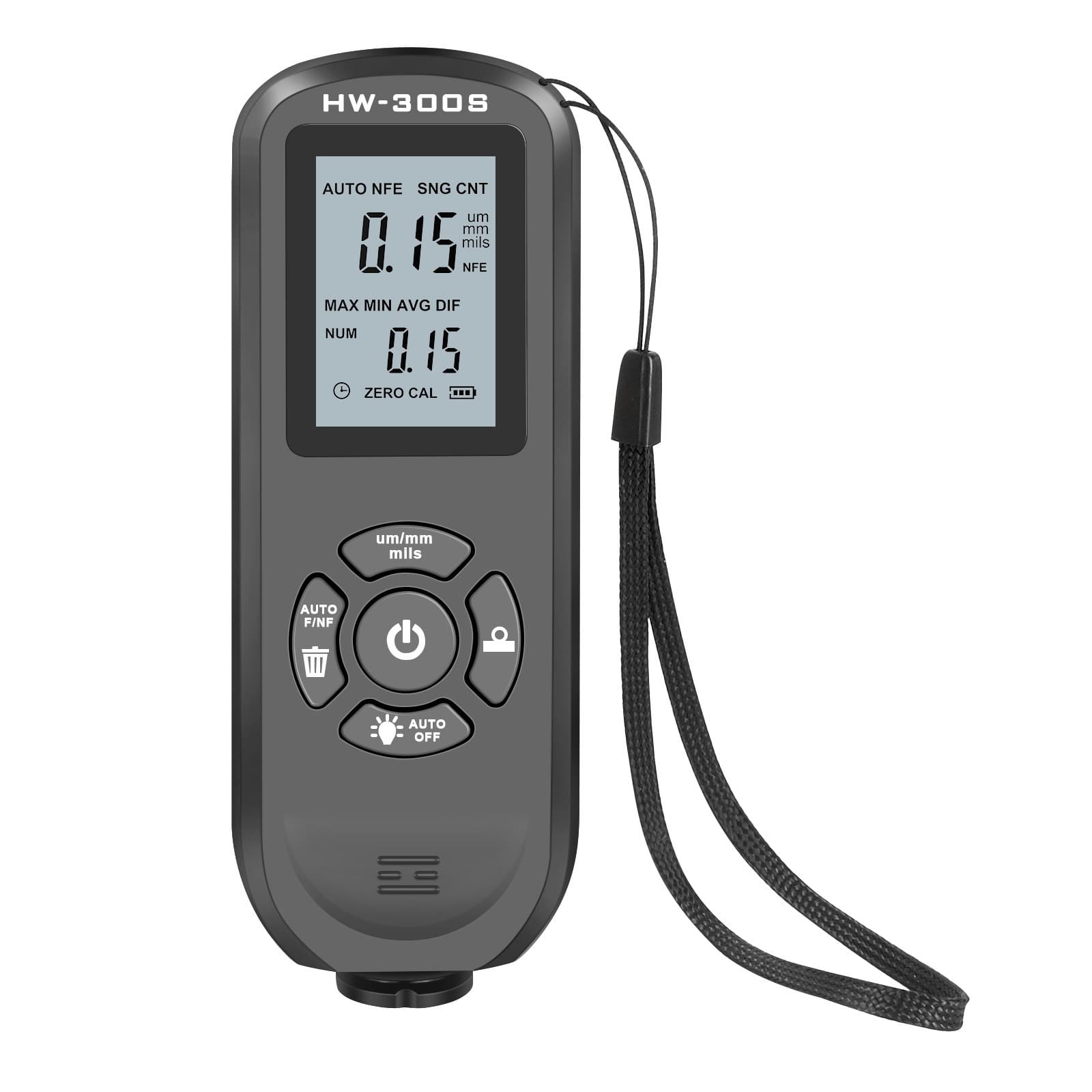 HW-300S High-Precision Coating Thickness Gauge Anti-Slip Paint Film Meter Dry Film Thickness Tester