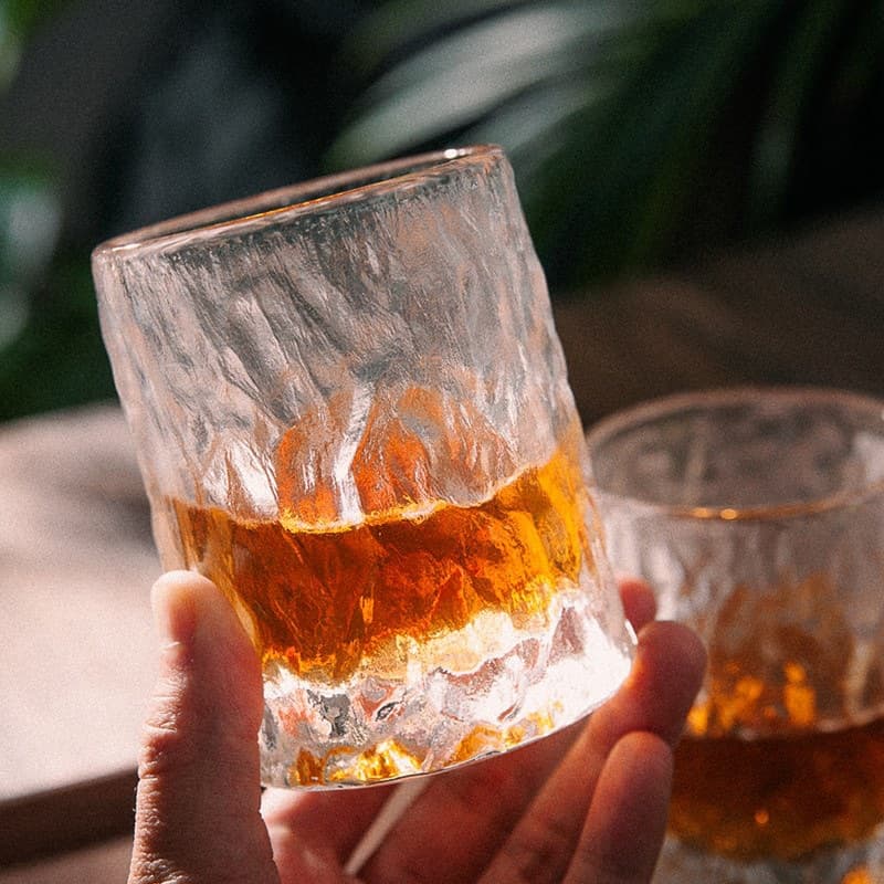 Japanese First Snow Cup Glacier Cup Premium Glass Whiskey Tumbler Thickened Water Glass Coffee Cup Ins Glass