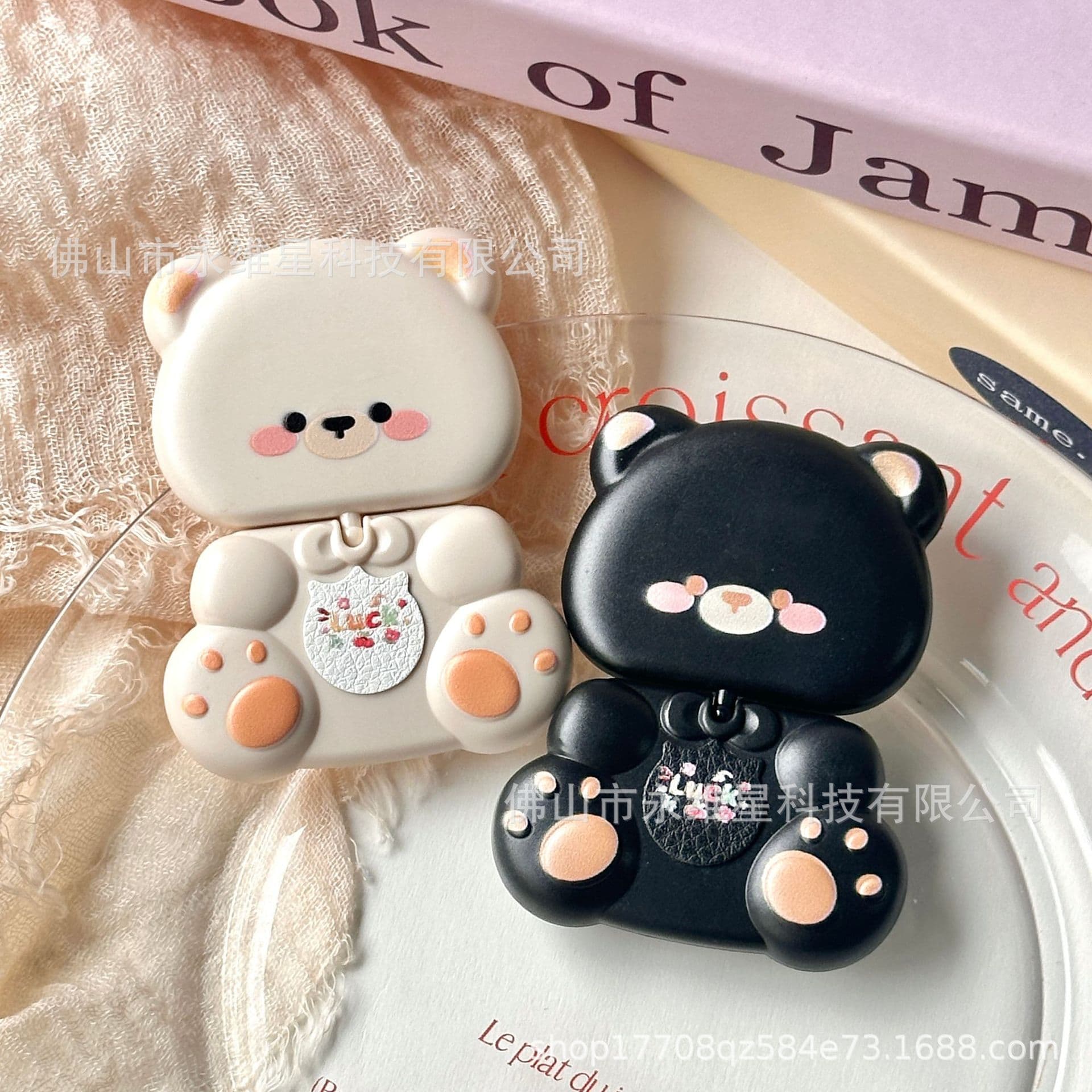 Phone Stand 360° Rotating with Mirror Creative Cartoon Bear Hands-Free TV Watching Gadget 2025 New Style