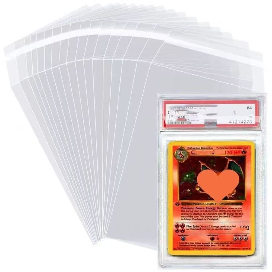 PSA Card Holder Sleeve High Transparency Hard Card Case 35PT Card Protector Film Slanted Trapezoid Cut Corners