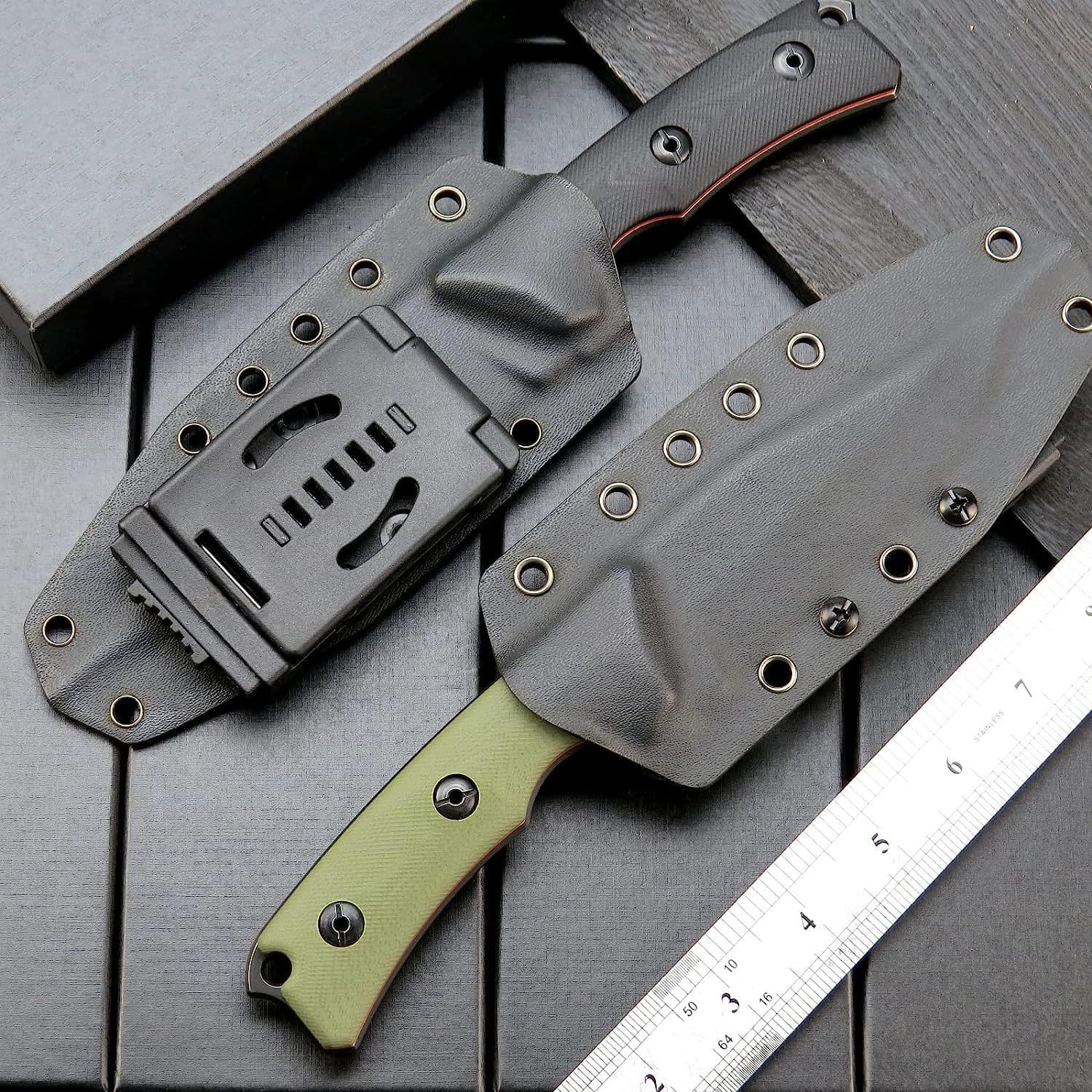 EF124 Outdoor Fixed Blade Knife with 14C28N Blade + Two-Tone G10 Handle, Outdoor Camping Tool