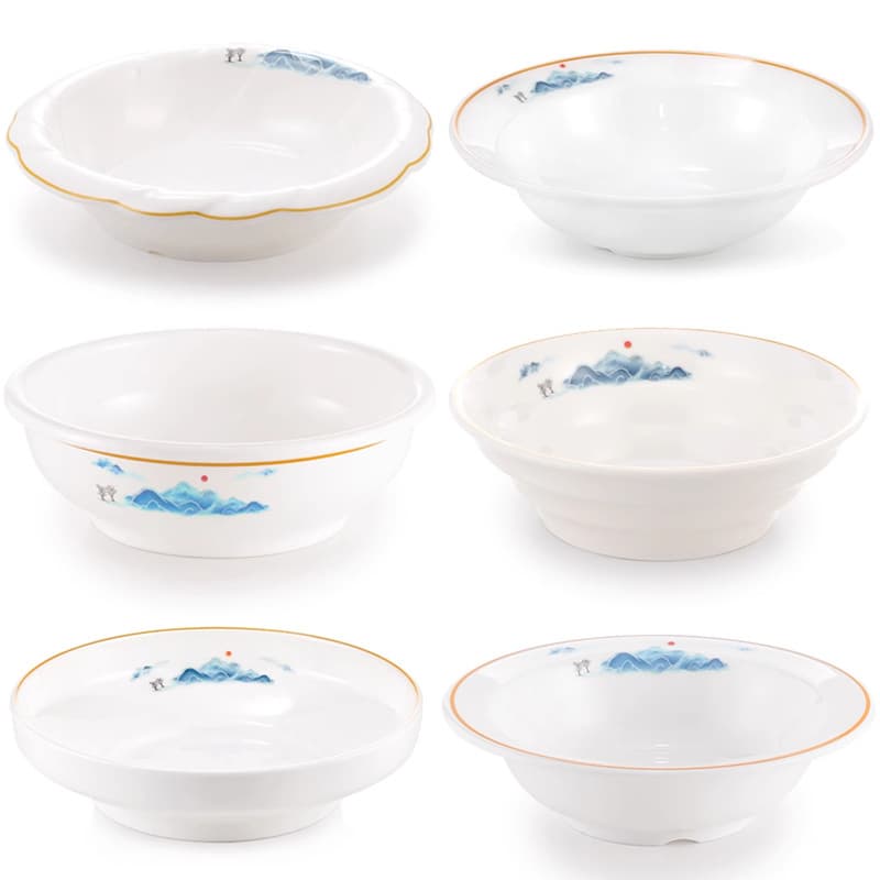 Melamine Bowl, Imitation Porcelain Hotel Soup Bowl, Large Noodle Bowl, Sour Fish Soup, Boiled Fish Fillet Bowl, Commercial Use