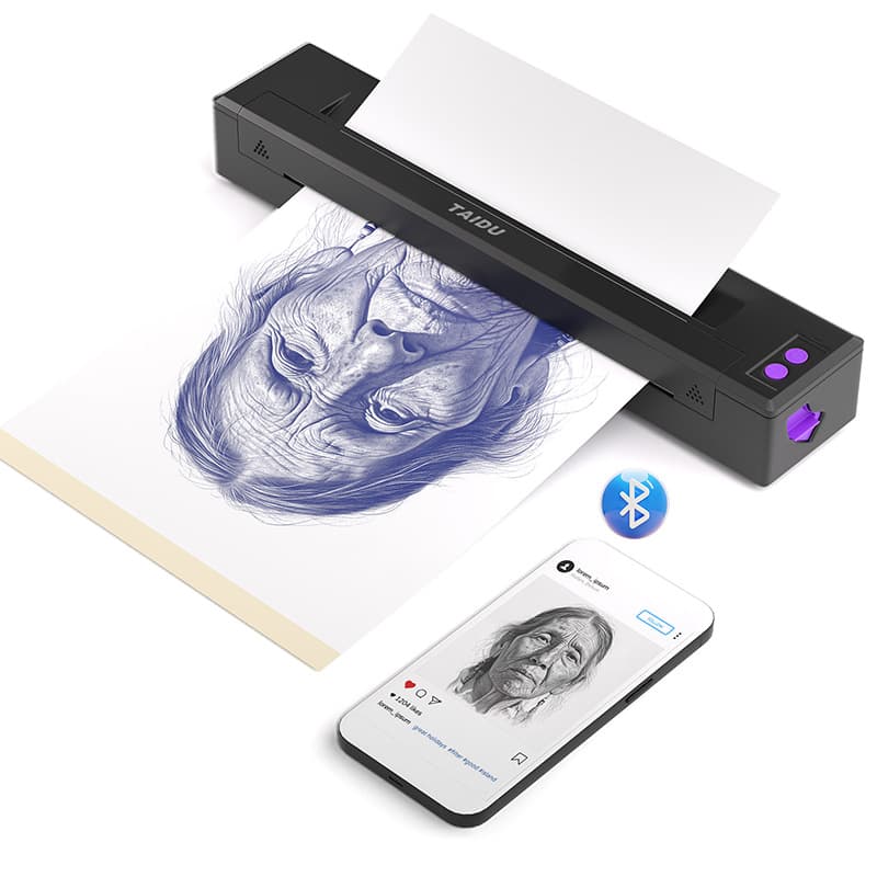 Taido Tattoo Equipment Cross-Border Hot-Selling P19 Tattoo Transfer Machine Portable A4 Printer