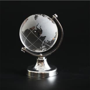 Factory Direct Crystal Globe Decoration with Metal Stand, Crystal Ball, AliExpress Small Gift, Temu TikTok Bestseller