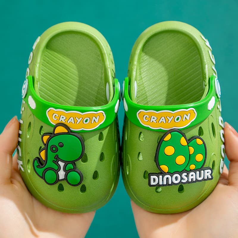 Children's Slippers Cute Cartoon Dinosaur Design Non-slip Sole Easy To Wear Take Off Machine Washable For Kids Aged 3-10