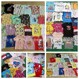 Cross-border Export Children Boys Girls Disney Cartoon Cute Short Sleeve T-Shirt Summer New Style Mixed Lot Wholesale